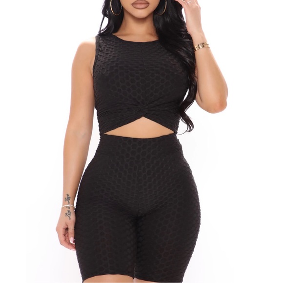 ✨Black On The Move Biker Short Set, Small✨ - Picture 2 of 5